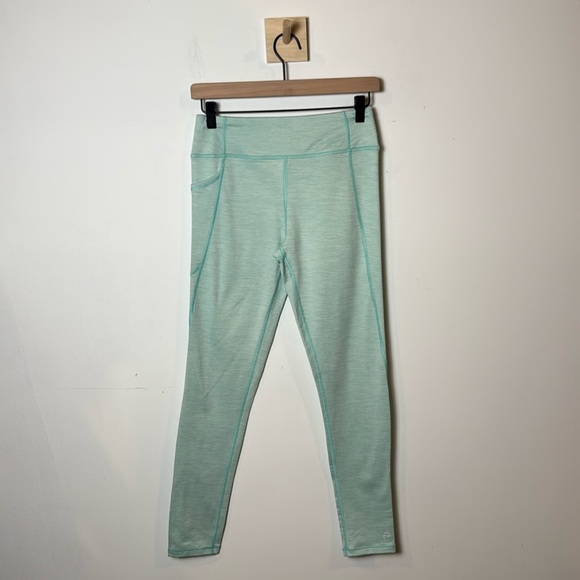 Vineyard Vines Girls Heathered Teal Leggings with Side Pocket and Ankle Logo XL - Picture 1 of 10